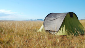 Herlig camping på steppene i Mongolia - og her var det fint å våkne opp og drikke morgenkaffe!