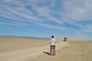 Mongolia gobi øde grusveier